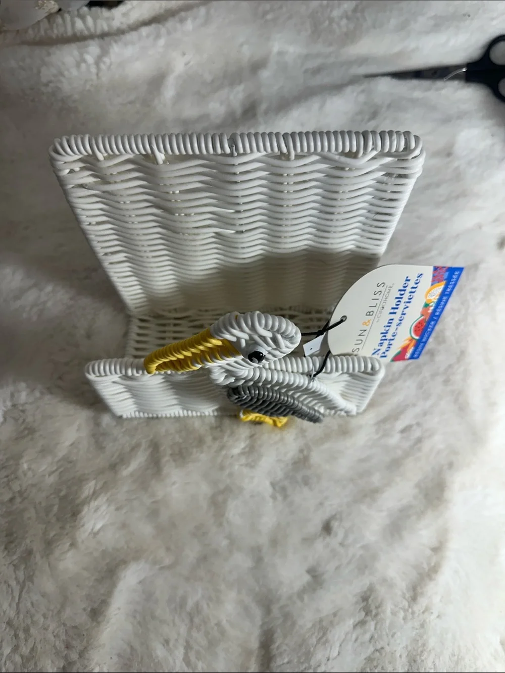 Circoa home resin pelican wicker napkin holder